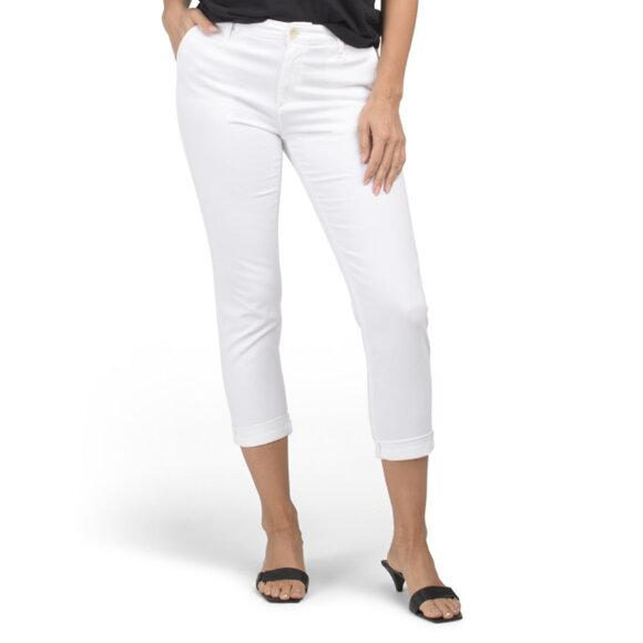 AG White Denim Caden Tailored Trousers